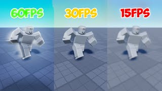 60fps vs 30fps vs 15fps Comparison  Roblox Animation [upl. by Annaynek]