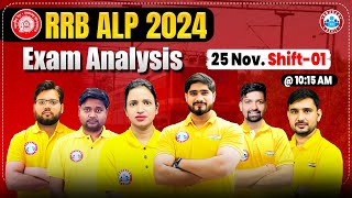 RRB ALP Exam Analysis 2024  25 Nov 1st Shift Exam Review  RRB ALP CBT01 Paper Solution By RWA [upl. by Eustache]