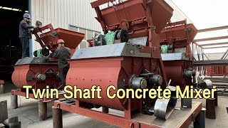 JS500 Twin Shaft Concrete Mixer Video The Heart Of Concrete Batching Plant [upl. by Erodaeht39]