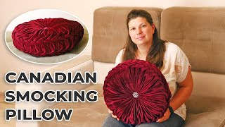 Canadian Smocking Round Pillow [upl. by Geer43]