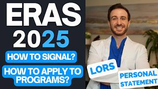 Signaling and Applying to Residency Programs through ERAS 2025  Submitting LORs through ERAS [upl. by Dlaner]