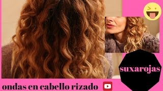 COMO HACER ONDAS EN CABELLO RIZADO MUY FACIL [upl. by Monie]