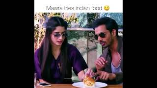 Mawra Hocane Tried Indian Food Mawra in India [upl. by Melania]