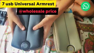 Universal Armrest for any car  BMW armrest with 7 usb and cup holder  Limited Stock Available [upl. by Esinereb]