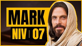 Mark 7 NIV Bible Dramatized Audio Book New Testament text on screen [upl. by Metzgar280]