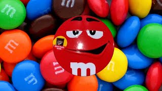 Satisfying Video  Unpacking MampM´s Candy Tin Red ASMR asmr unboxing mandms [upl. by Oiciruam795]