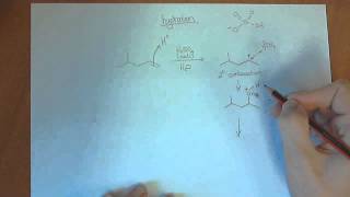 Chemistry 1  Addition of H2O to alkene [upl. by Ydur]