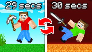 Hunters VS Speedrunner BUT You Switch Places Every 30 SECONDS Minecraft [upl. by Gurevich]