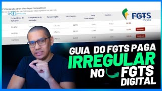 Guia do FGTS PAGA consta pendente na plataforma do FGTS DIGITAL [upl. by Aldwin]