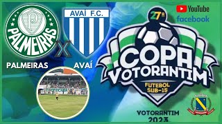 Palmeiras x Avaí 1ª rodada da 27ª Copa Votorantim de Futebol Sub15 palmeiras BaseAvaiana [upl. by Nilyam914]