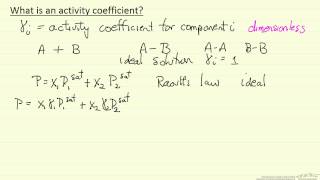 What is an Activity Coefficient [upl. by Emmie]