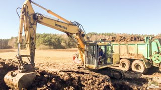 FENDT TRAKTOREN IM EINSAT MISTSTREUEN Schlamm I KOMATSU PC210 LC [upl. by Lapo]