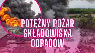 Wielki pożar składowiska odpadów w Siemianowicach Śląskich [upl. by Einhapets]