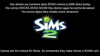 Shicka Zicka Soom by The Humble Brothers Simlish Original With Lyrics The Sims 2 Hip Hop [upl. by Nayhr]