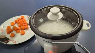 Proctor Silex Rice Cooker And Steamer First Time Cooking Rice 12122023 [upl. by Marja]