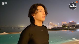 BANGTAN BOMB Jung Kook Unwinds in Qatar  BTS 방탄소년단 [upl. by Notsua]