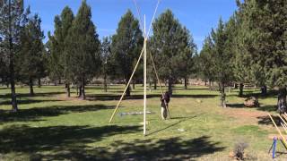 Setting up the Tripod Poles for Your Tipi [upl. by Louis]