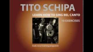 Tito Schipa  10 Exercises  How to sing Bel Canto [upl. by Chaim]