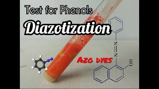 Test for Phenols  Azo dyes Diazotization [upl. by Roumell291]