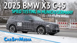 2025 BMW X3 G45 Prototype Spied Winter Testing In MunichGermany MPerformance  Production Lights [upl. by Mika816]