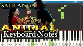 Satranga Song Keyboard Notes  Arijit Singh  Ranbir Kapoor  Sandeep V  ANIMAL [upl. by Elliott11]