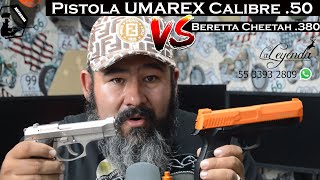 PIstola Traumática de CO2 vs Pistoila de Fuego  UMAREX Calibre 50 T4E Vs Beretta Cheetah 380 [upl. by Lynsey]