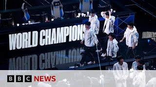 Koreas T1 beats China to win esportss League of Legends World Championships  BBC News [upl. by Oilut208]