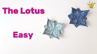 Origami LOTUS FLOWER 🪷 easy tutorial nice floral decoration [upl. by Mackenzie]