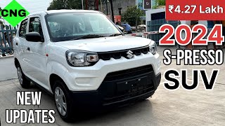 New 2024 Maruti SPresso CNG  ₹427 Lakh  35 kmpkg Mileage  New Features Price Full Detail Review [upl. by Enomsed596]