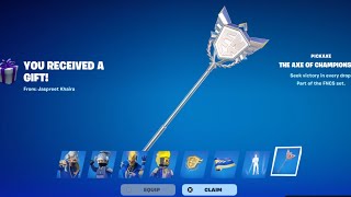 How to Get FNCS BUNDLE in Fortnite Axe of Champions 20 Pickaxe [upl. by Dewees]