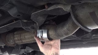 How to repair a hole  leak in exhaust pipe without dismantling [upl. by Htidirrem]