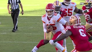 Truckstick TD Mahomes bulldozes Mustapha at goal line for score [upl. by Mulderig690]