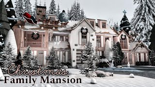 BLOXBURG Winter Christmas Family Mansion  speedbuild ❄️ [upl. by Pack]