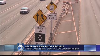 Zipper Lane Nimitz Hwy express lane will be open on Statehood Day [upl. by Euqinommod]