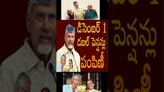 డిసెంబర్ 1డబల్ పెన్షన్లు పంపిణీ  AP PENSIONS LATEST NEWS  AP PENSION YTSHORTS [upl. by Hurlee]