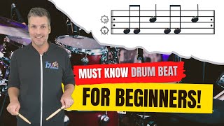 MUST KNOW Drum Beat  Easy Beginner Drum Lesson [upl. by Delgado769]