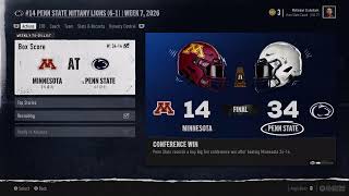 College SEK Penn State vs Minnesota [upl. by Adon970]