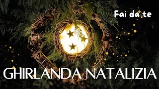 Ghirlanda Natalizia Luminosa con Decorazioni naturali ⭐🌟 Christmas wreath Diy monikadeco [upl. by Freeman]