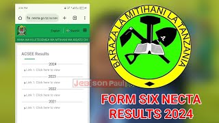 MATOKEO YA KIDATO CHA SITA 2024 FORM SIX EXAMINATION RESULTS NECTA 2024 UPDATES [upl. by Schlenger]