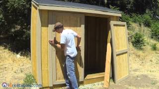 How To Build A Lean To Shed  Part 8  Double Door Build [upl. by Notffilc]