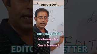 Editorial Letterconfidentenglishwithparthasirmadhyamik2025englishwbchseclass11englishenglish [upl. by Kiele70]