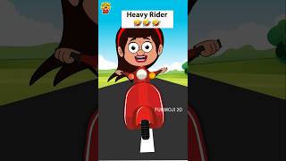 Dont miss the end🤣 funmoji2d rider bike newbike bikelover biker ladyrider comedy cartoon [upl. by Dnarud581]