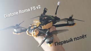 Diatone Roma F5 v2 Мой первый 5ти дюймовый FPVдрон Первый полёт и первые впечатления [upl. by Dnomaid]