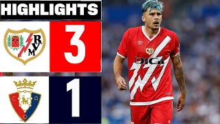 Rayo Vallecano vs Osasuna 31 Resumen LaLiga 20242025 [upl. by Atilrahc967]