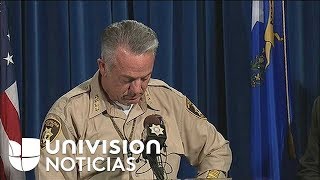 La emoción del alguacil de Las Vegas al recordar a dos de sus oficiales heridos en la masacre [upl. by Auqkinahs163]