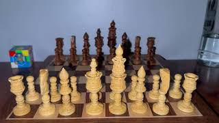 Zinnia Wooden Carved Chess Pieces Tesla Meeku [upl. by Pharaoh]