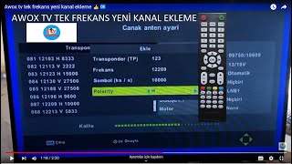 Awox tv tek frekans yeni kanal eklemeğŸ“º [upl. by Odlavu]