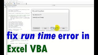 how to fix run time error in excel VBA [upl. by Rehotsirhc]