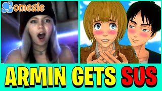 Omegle but Eren and Armin make it REALLY SUS VRChat VR [upl. by Maretz902]