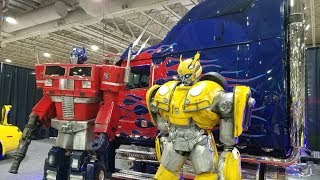 Transformers replicas ROLL IN to Atlantic City New Jersey [upl. by Meelas365]